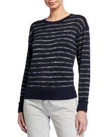 Rag  amp  Bone Avryl Striped Crewneck Sweater at Neiman Marcus